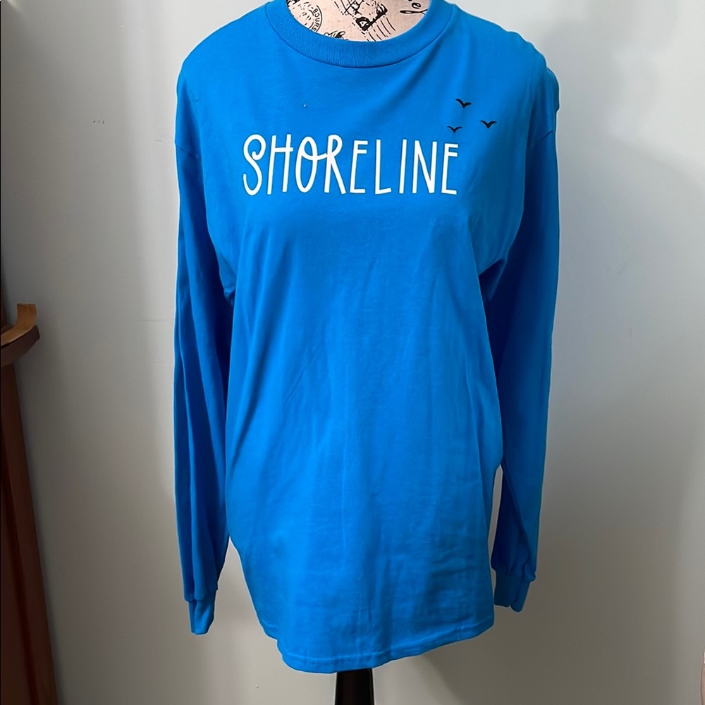 Gildan Blue Long Sleeve Tee